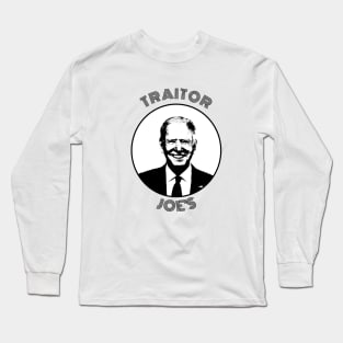 Traitor Joe's Retro Black and White Design Long Sleeve T-Shirt